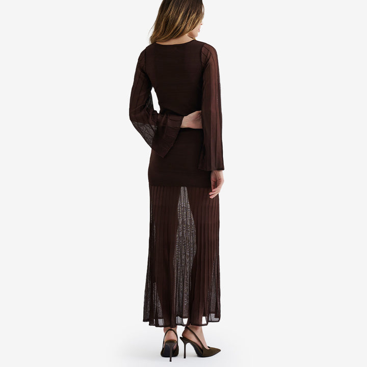 Haisley Sheer Knitted Maxi Dress
