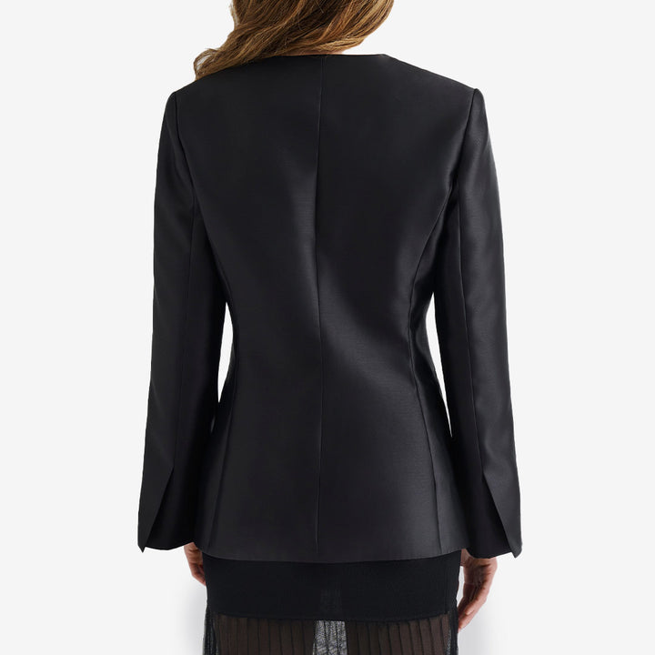 Nori Fitted Heavy Satin blazer