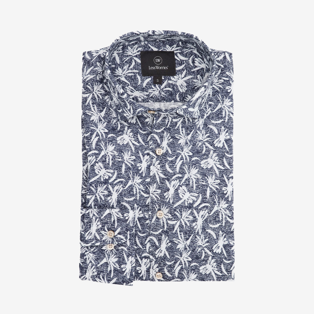 Linen Shirt Flower Print