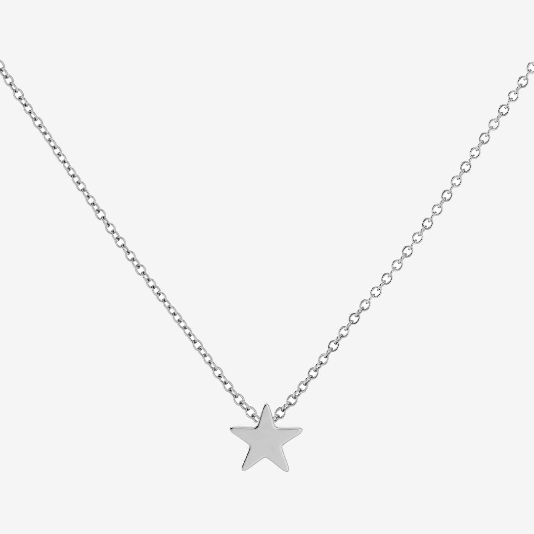 Edblad Sirius Necklace halsband i blankt rostfritt stål med liten stjärna
