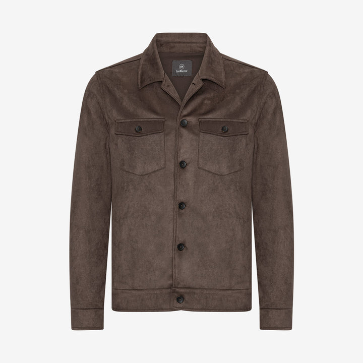 Less Worries Suede Touch Overshirt chocolate mocka overshirt herr