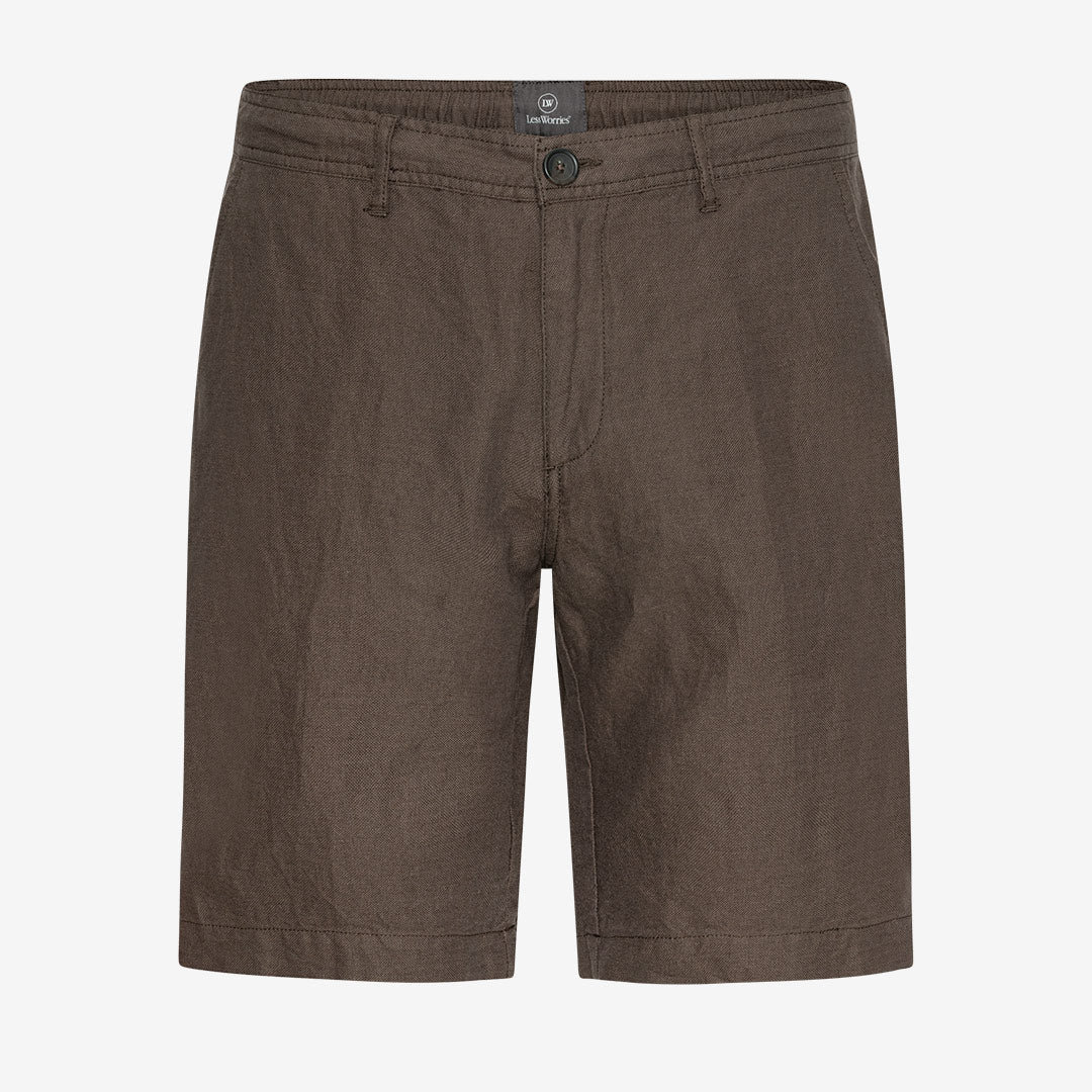 Less Worries Linen Mix Shorts Bruna herr i linneblandning