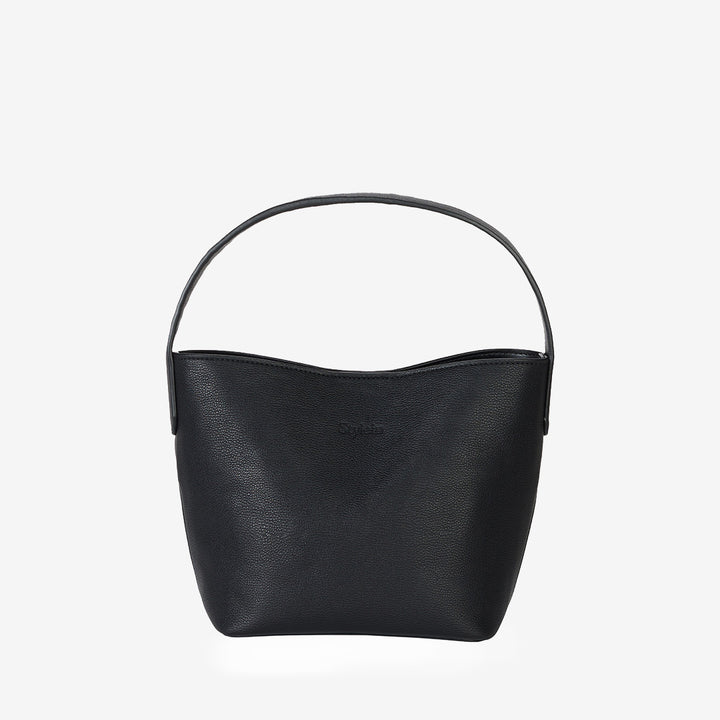 Stylein Youness Bag Mini 12632 i Black, kompakt väska med handtag och avtagbar axelrem för dam.