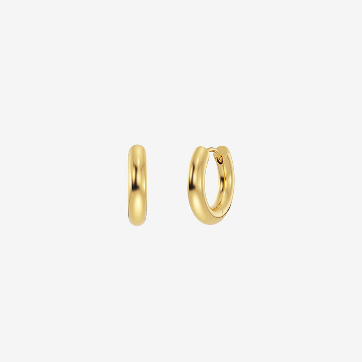Chunky Hoops Gold örhängen i guldfärgad design med fyllig form