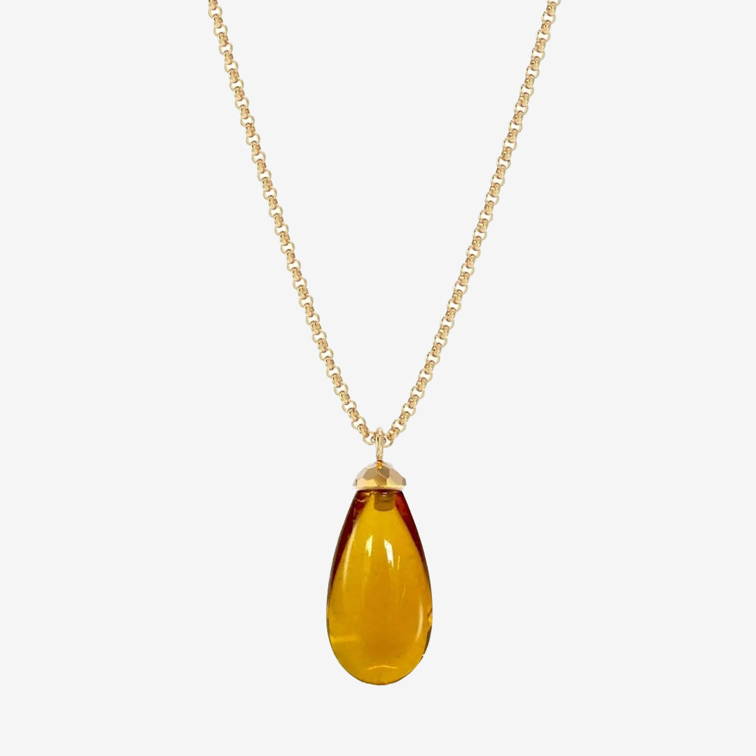 Cali Necklace Amber Gold
