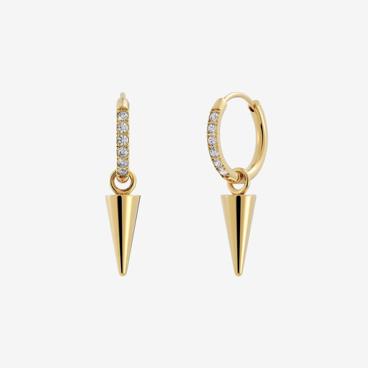Peak Hoops Mini Sparkle Gold