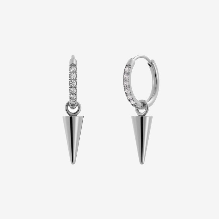 Peak Hoops Mini Sparkle Steel