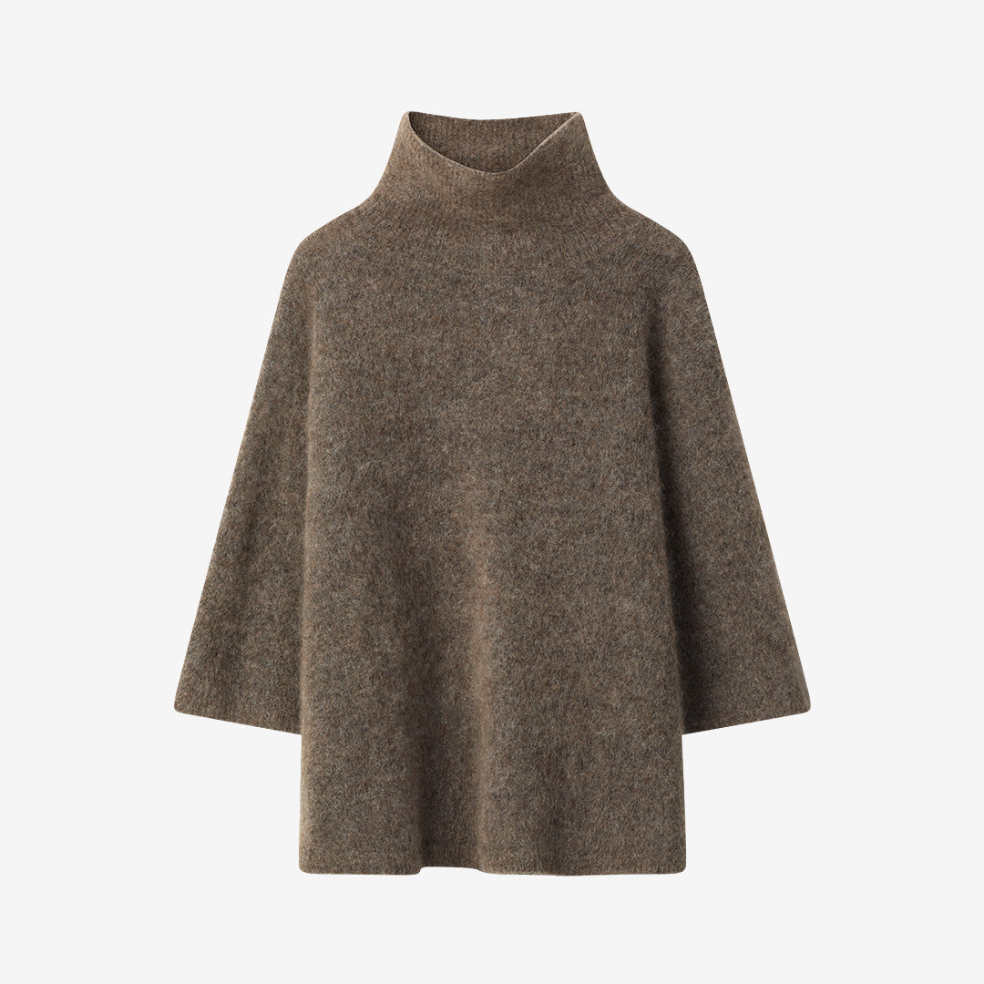 Stylein Nyssa Sweater 12742 i Brown med polokrage och mjuk stickad kvalitet för dam.