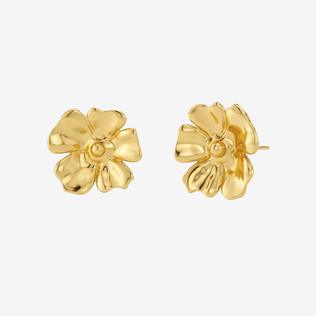 Floral Studs L Gold