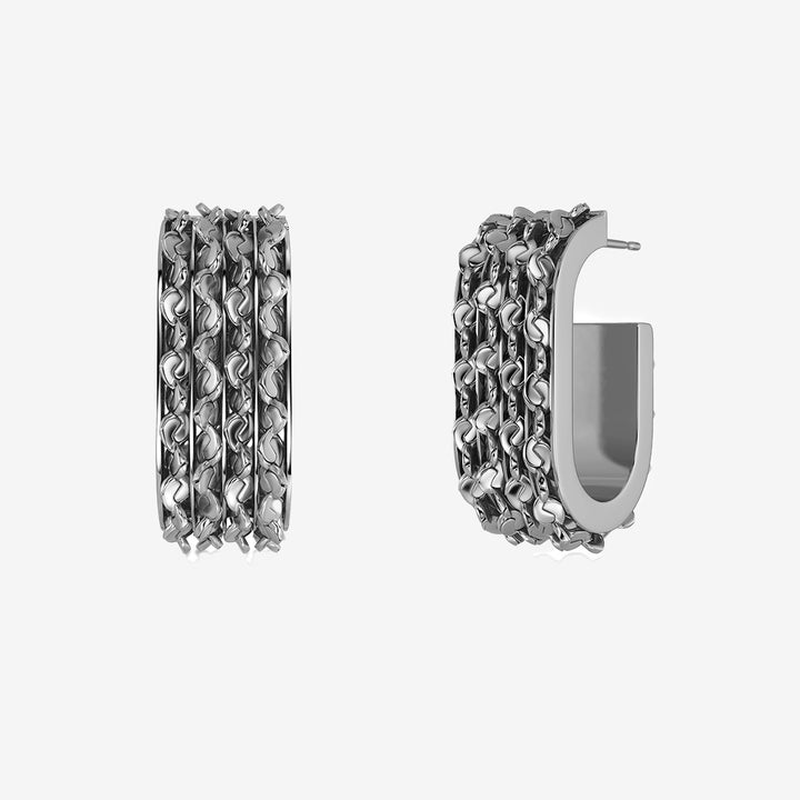 Rays stora hoops i blankt rostfritt stål, 7x24 mm