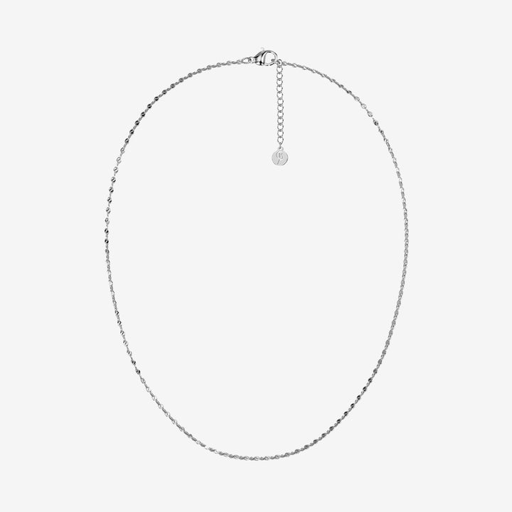 Rays halsband i blankt rostfritt stål, bredd 1 mm, längd 42–45 cm