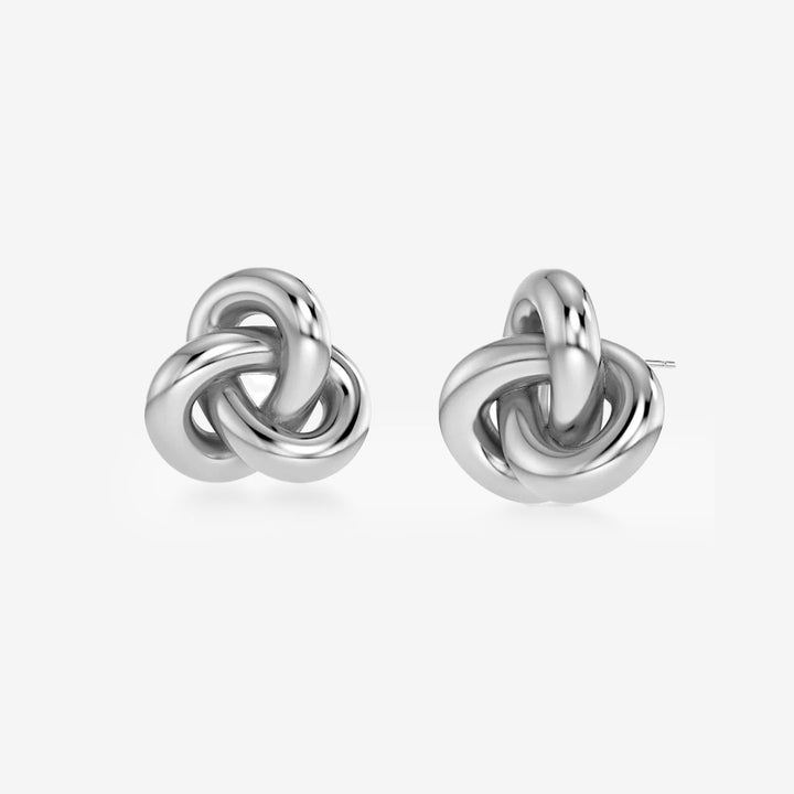 Edblad Infinity Knot Studs L Steel – stora örhängen i rostfritt stål med oändlighetsknut