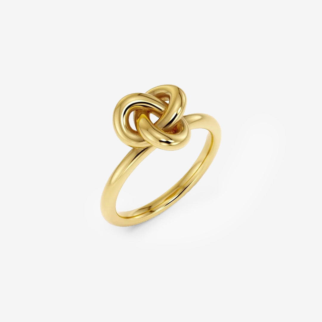 Infinity Knot Ring S Gold