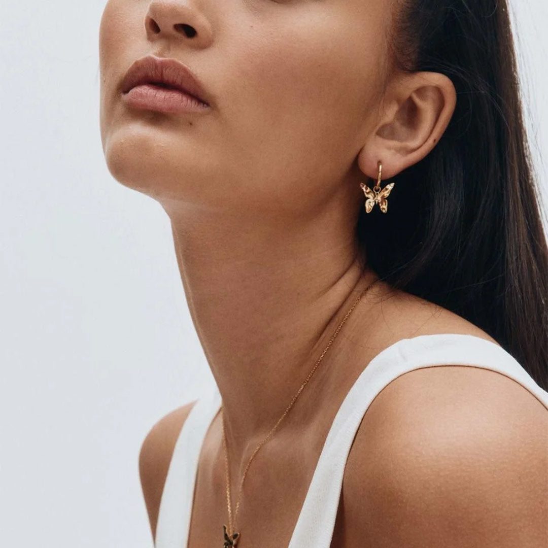 Butterfly Hoops Gold