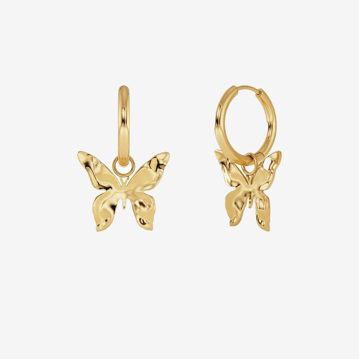 Butterfly Hoops Gold