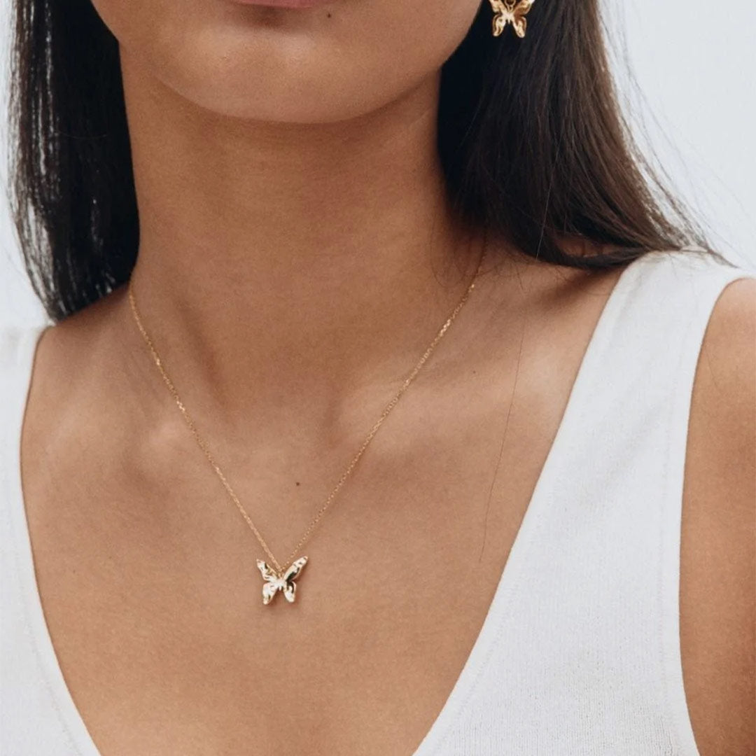 Butterfly Necklace S Gold