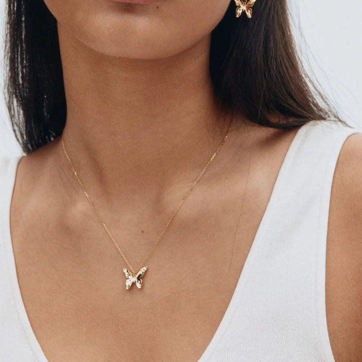 Butterfly Necklace S Gold