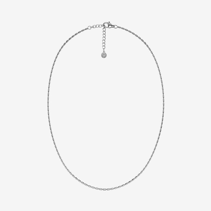 Halsband i rostfritt stål med rektangulära former – Seed Bead