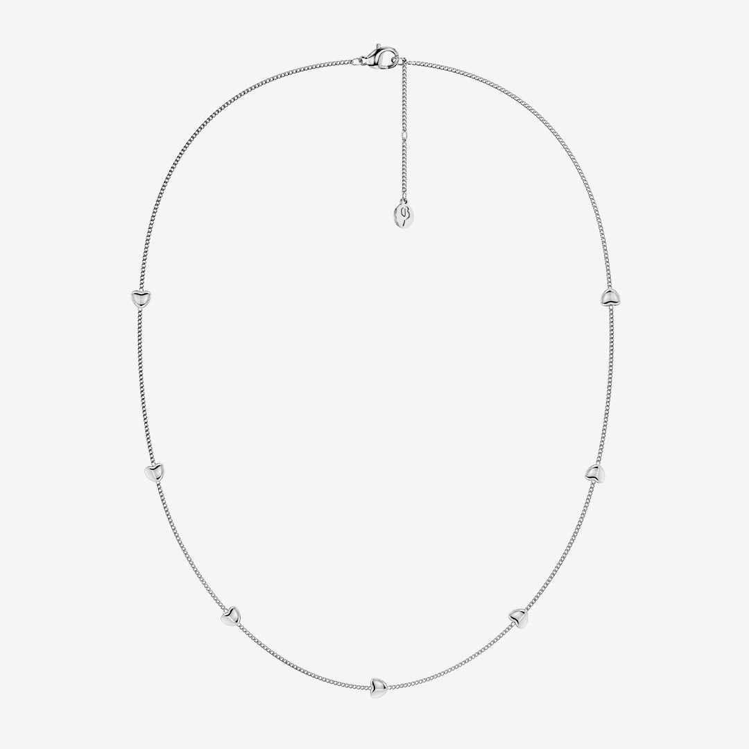 Edblad Barley Petite Necklace Multi Steel halsband med hjärtan 131843