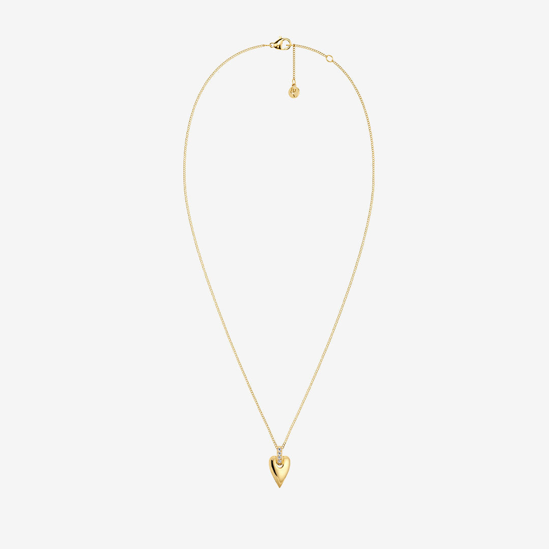 Edblad Amore Sparkle Necklace S Gold guldpläterat halsband med hjärta 132233