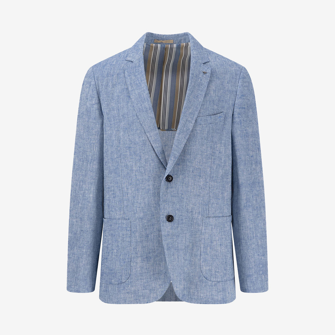 Linen Herringbone Blazer