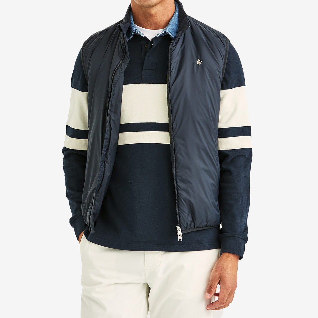 Morris Bradley Padded Vest Blue blå vadderad väst herr