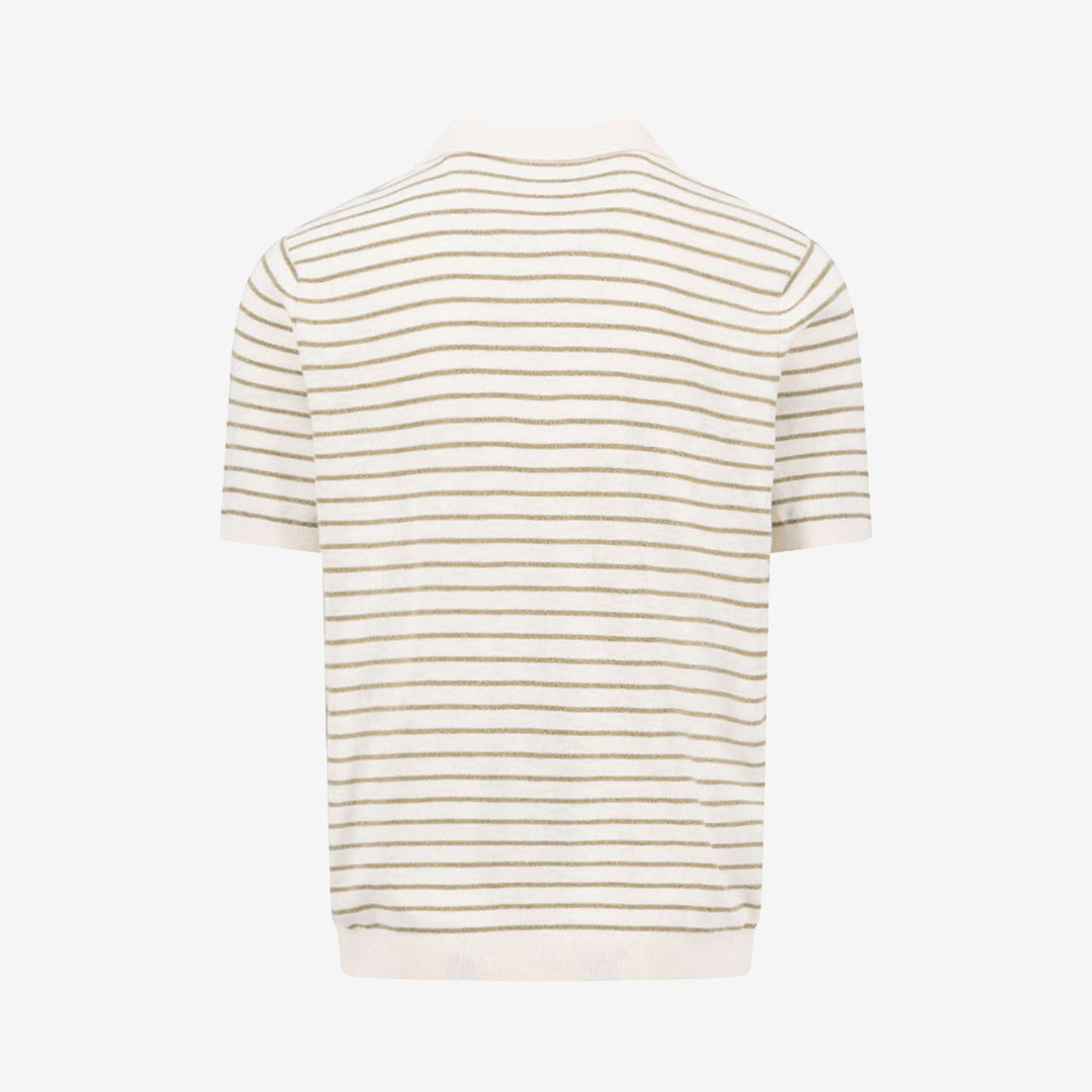 Polo, striped, Cotton Linen