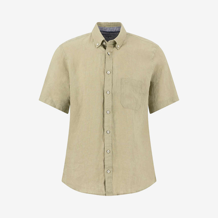 Fynch-Hatton Premium Linen kortärmad skjorta Pistachio i linne