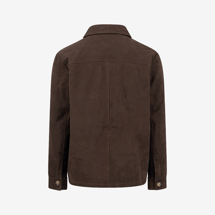 light padded Velours Overshirt