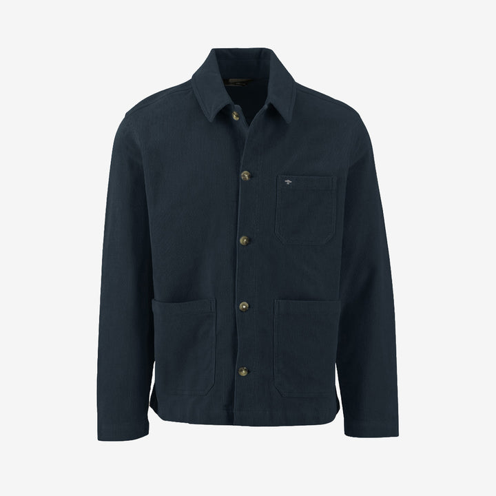 Fynch Hatton Corduroy Jacket manchesterjacka i Navy med klassisk design i bomullsblandning med stretch.