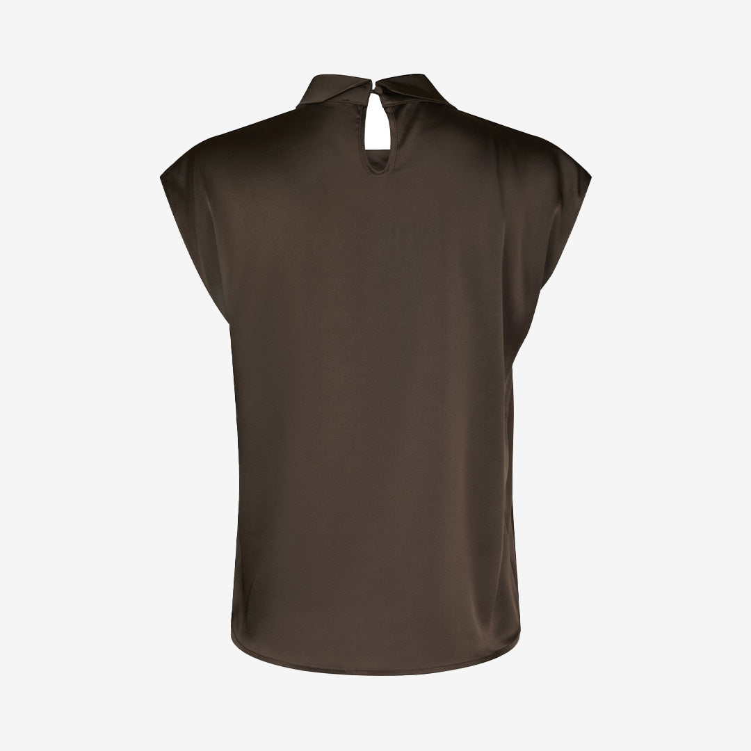 Fleur Drapy Satin Blouse