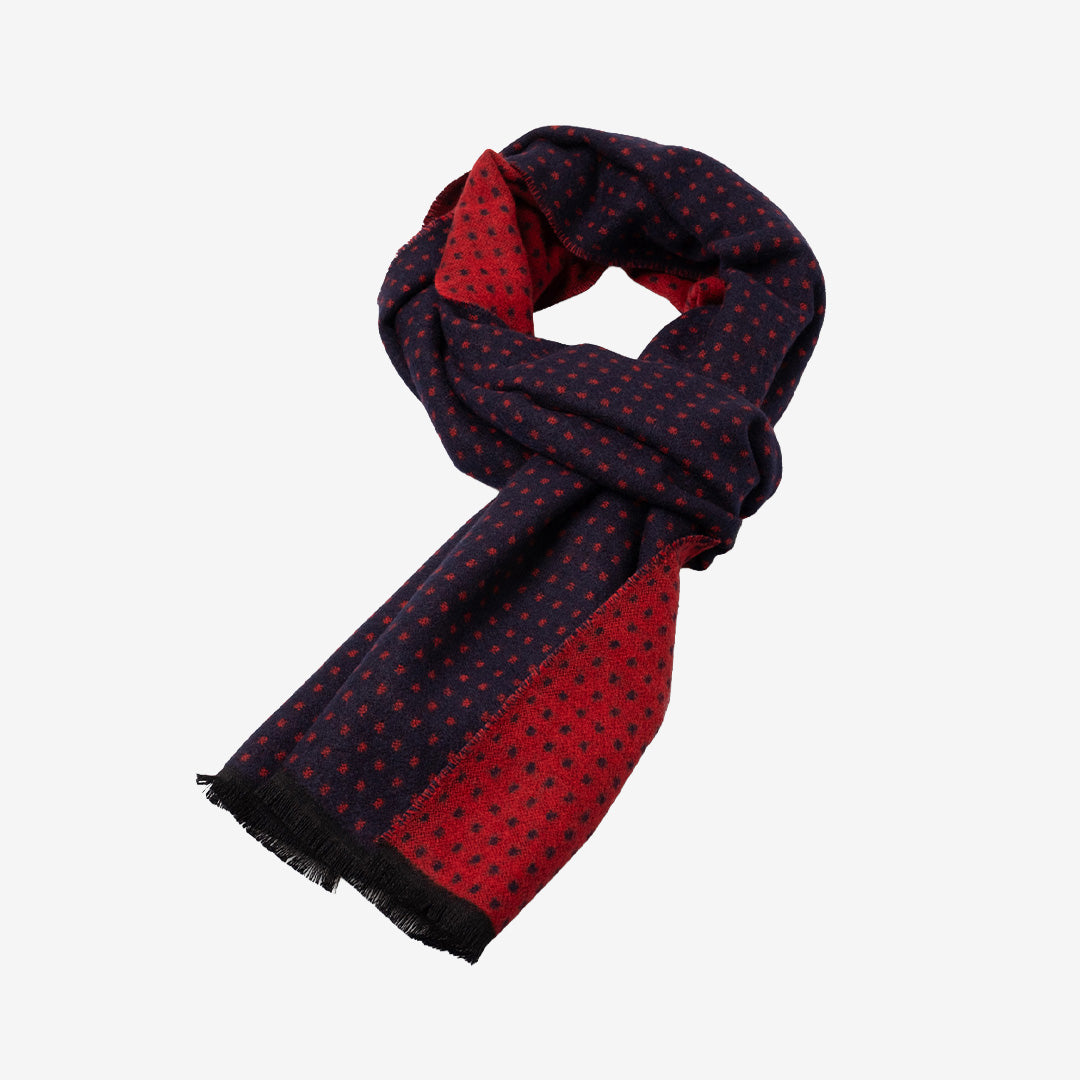 Fynch Hatton Doubleface Scarf halsduk i Ink Blue med dubbelsidig design och mjuk kvalitet.