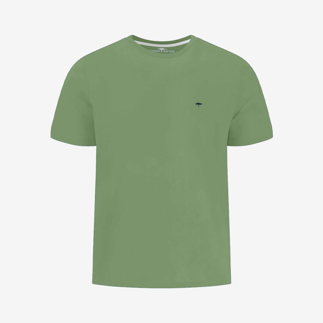 Fynch-Hatton T-shirt Basic Single Jersey Avocado i bomull för herr