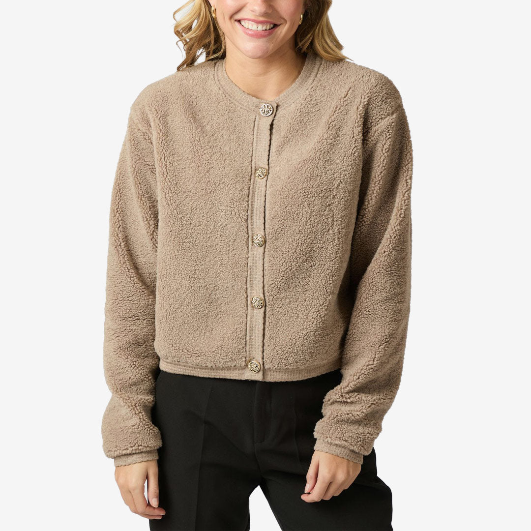 Limo Fluffy Knit Cardigan