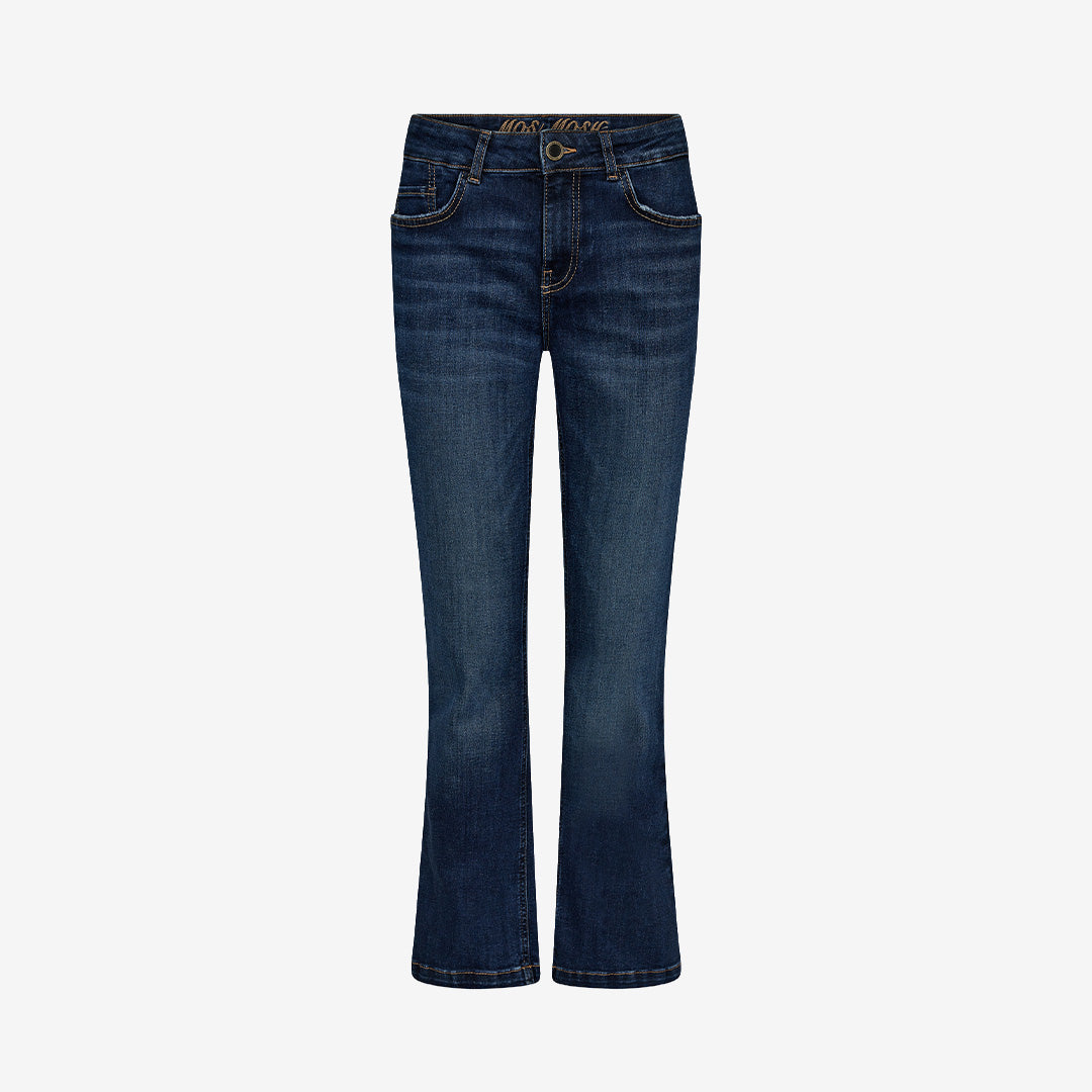 Dark Blue MMAshley Imera Jeans med midja, lätt flare och fickor