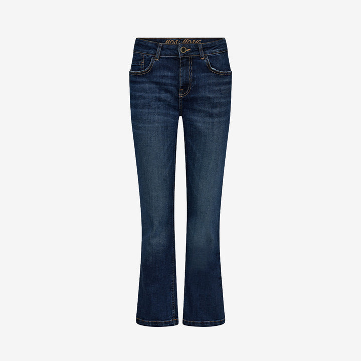 Dark Blue MMAshley Imera Jeans med midja, lätt flare och fickor