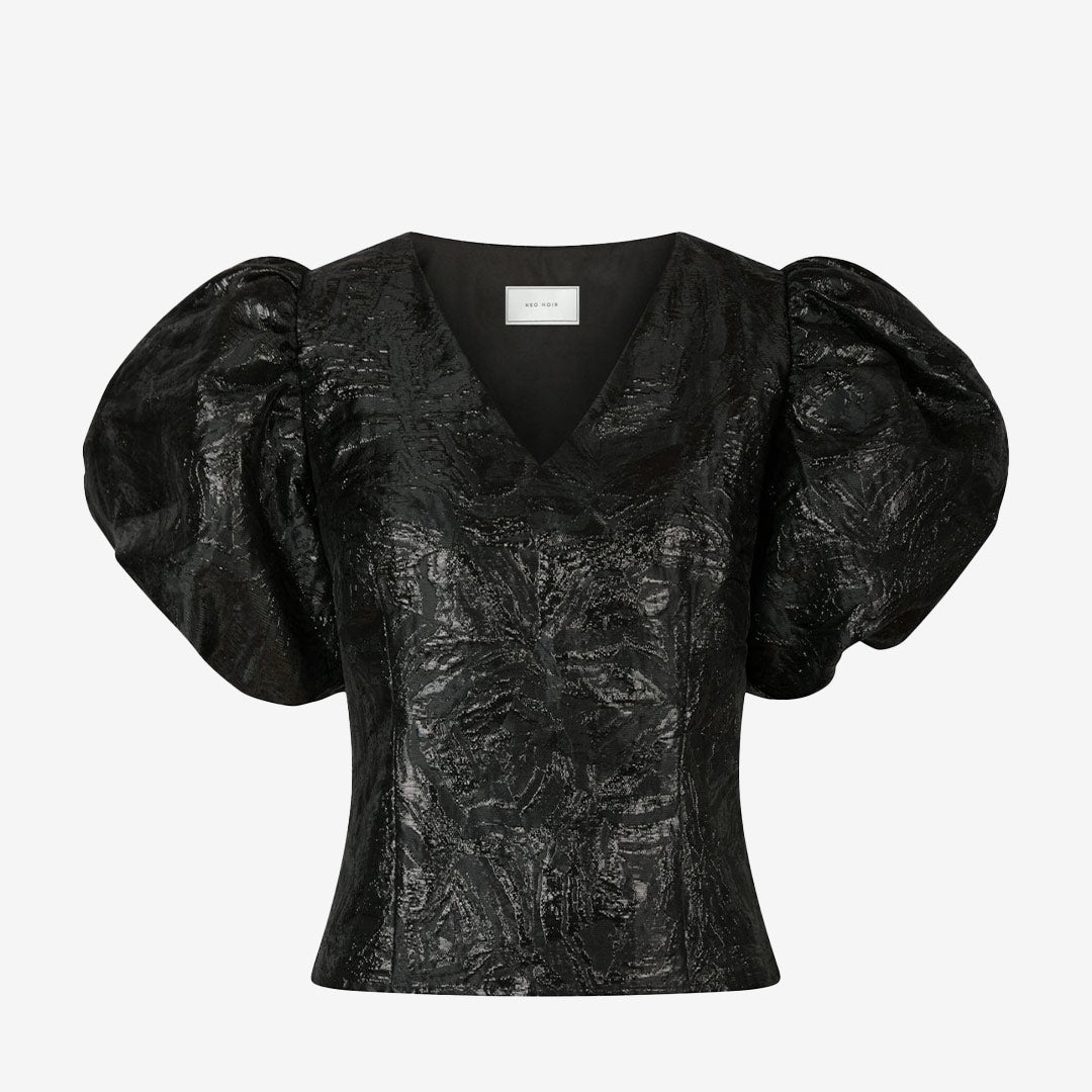 Camia Metallic Brocade Blouse