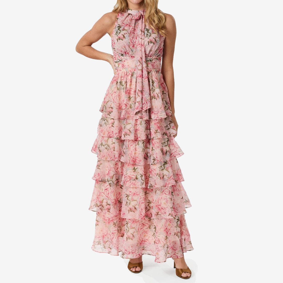 Marli Flower Chiffon Dress