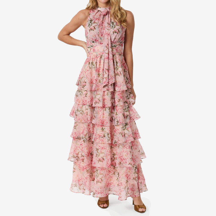 Marli Flower Chiffon Dress
