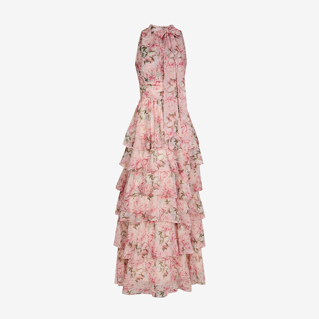 Marli Flower Chiffon Dress