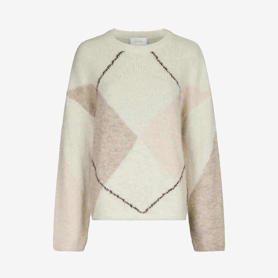 Inga Check Fluff Knit Blouse