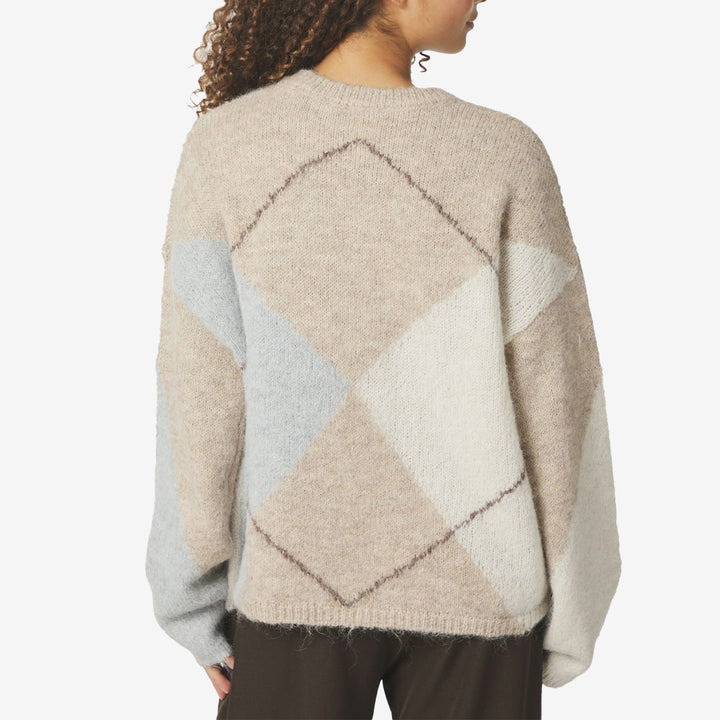 Inga Check Fluff Knit Blouse