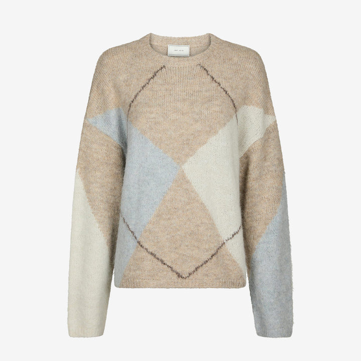 Inga Check Fluff Knit Blouse