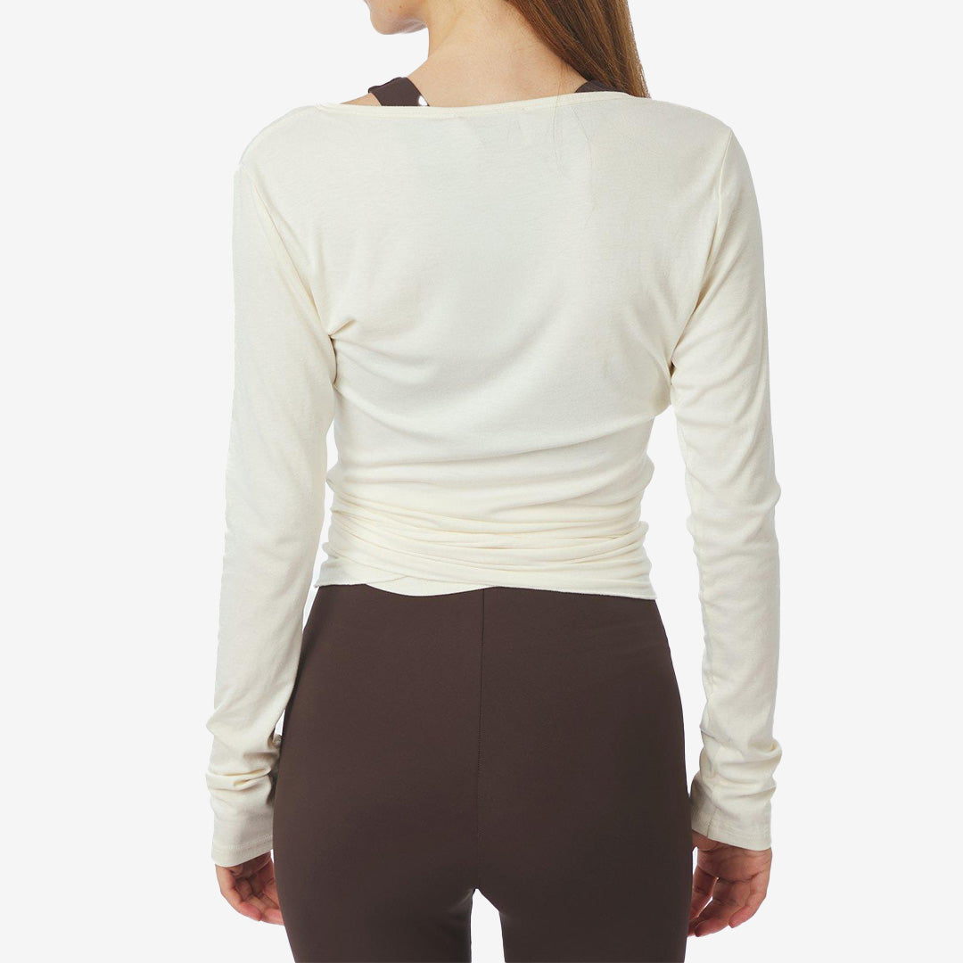 Nia Jersey Wrap Blouse