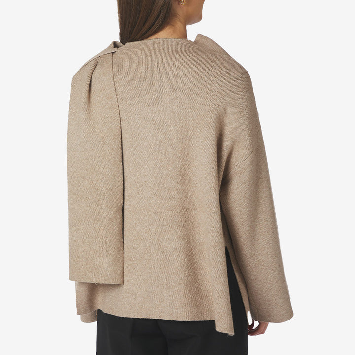 Wals Knit Scarf Blouse