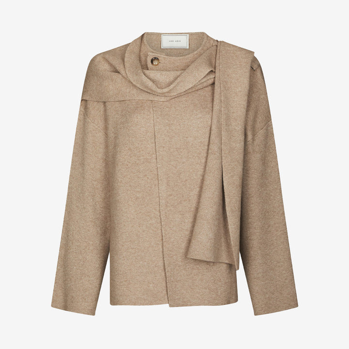 Wals Knit Scarf Blouse