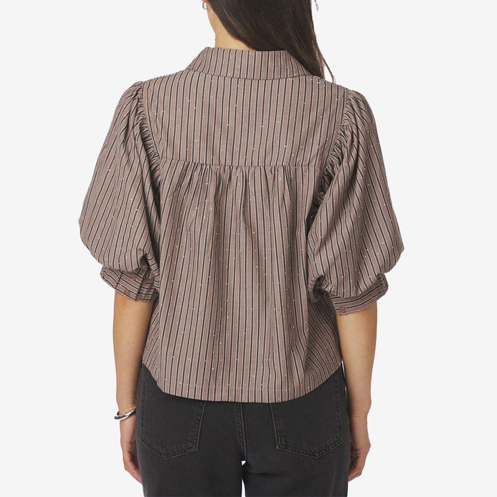 Etta Soft Stripe Stone Shirt