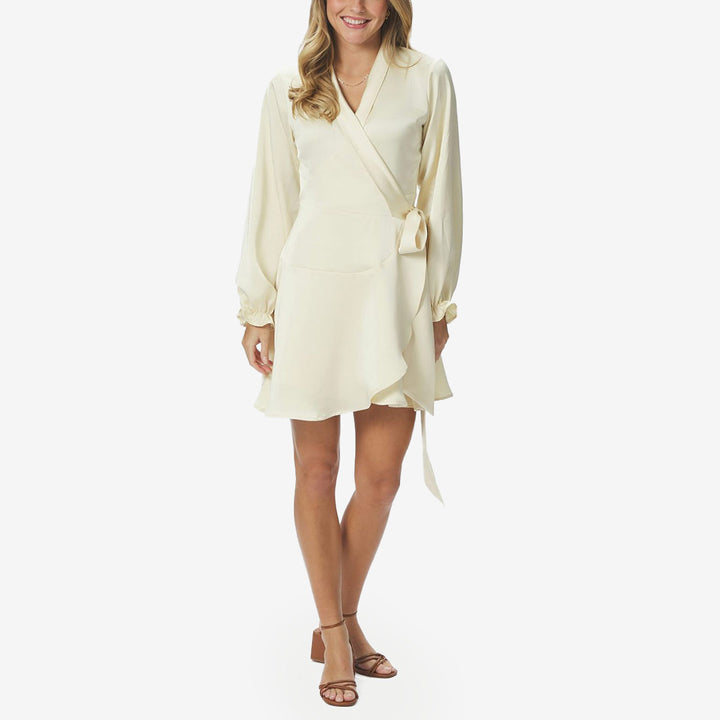 Neo Noir Colbie Heavy Sateen Dress light yellow kort klänning för dam