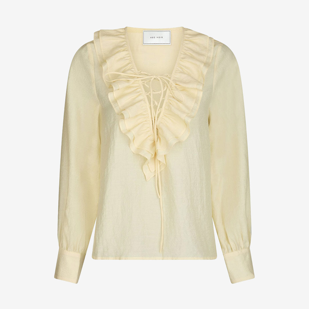 Katarina Crepe Ruffle Blouse