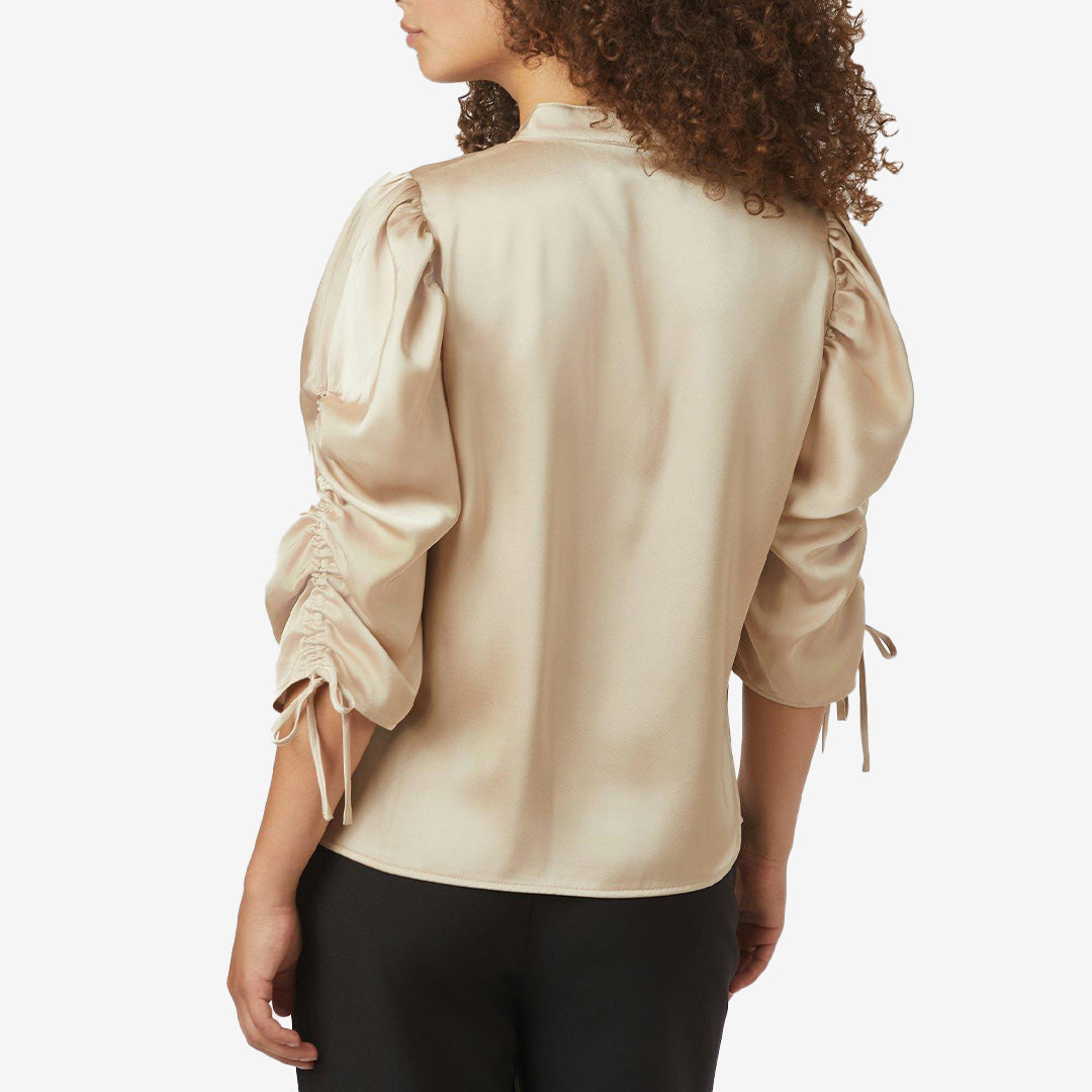 Alvira Drapy Satin Blouse